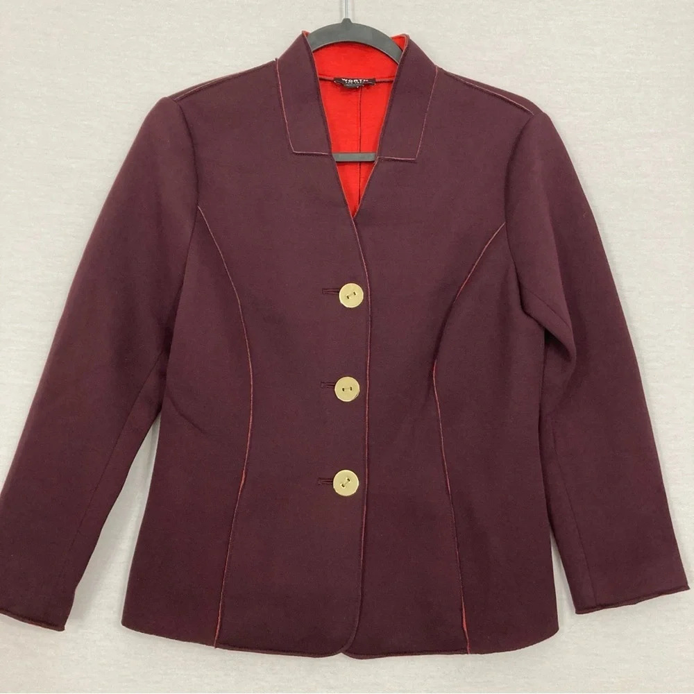 Worth Purple Plum Ultra Soft Comfy Office Business Blazer size 2